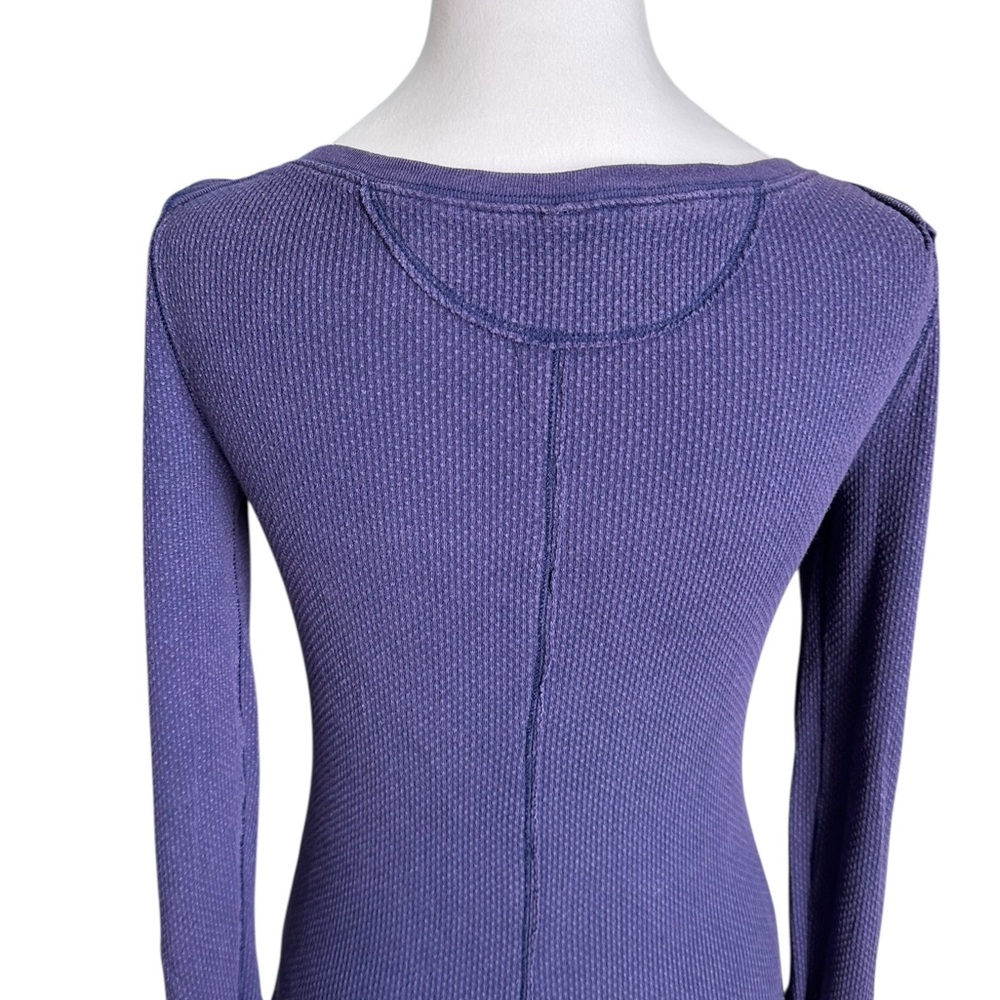 Free People Women's XS Newbie Rosy Cuff Thermal Purple Top - Picture 6 of 17